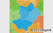 Political Shades 3D Map of Lekoumou