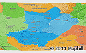 Political Shades Panoramic Map of Lekoumou