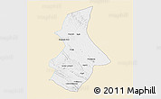 Classic Style 3D Map of Kibangou, single color outside