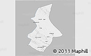 Gray 3D Map of Kibangou, single color outside