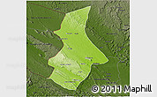 Physical 3D Map of Kibangou, darken