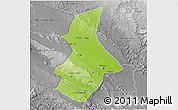 Physical 3D Map of Kibangou, desaturated
