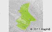 Physical 3D Map of Kibangou, lighten, desaturated