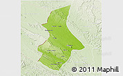 Physical 3D Map of Kibangou, lighten