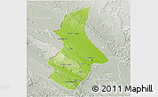 Physical 3D Map of Kibangou, lighten, semi-desaturated
