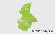 Physical 3D Map of Kibangou, single color outside