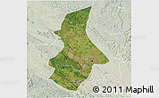 Satellite 3D Map of Kibangou, lighten