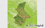 Satellite 3D Map of Kibangou, physical outside