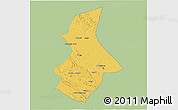 Savanna Style 3D Map of Kibangou, single color outside