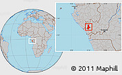 Gray Location Map of Kibangou