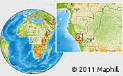 Physical Location Map of Kibangou, highlighted parent region, within the entire country