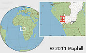 Savanna Style Location Map of Kibangou, highlighted country