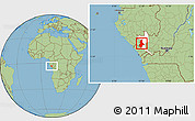 Savanna Style Location Map of Kibangou, highlighted parent region
