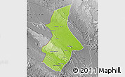 Physical Map of Kibangou, desaturated
