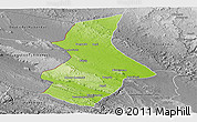 Physical Panoramic Map of Kibangou, desaturated