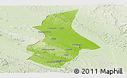 Physical Panoramic Map of Kibangou, lighten