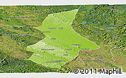 Physical Panoramic Map of Kibangou, satellite outside