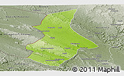 Physical Panoramic Map of Kibangou, semi-desaturated