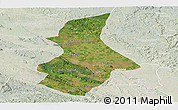 Satellite Panoramic Map of Kibangou, lighten