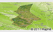 Satellite Panoramic Map of Kibangou, physical outside