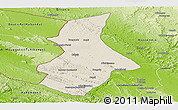 Shaded Relief Panoramic Map of Kibangou, physical outside