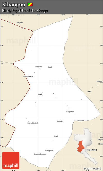 Classic Style Simple Map of Kibangou