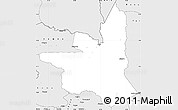 Silver Style Simple Map of Ouesso