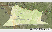 Physical 3D Map of Sembe, darken