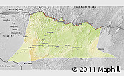 Physical 3D Map of Sembe, desaturated