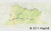 Physical 3D Map of Sembe, lighten