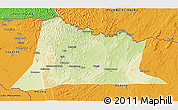 Physical 3D Map of Sembe, political outside