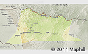 Physical 3D Map of Sembe, semi-desaturated