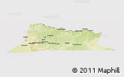 Physical Panoramic Map of Sembe, cropped outside