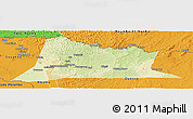 Physical Panoramic Map of Sembe, political outside