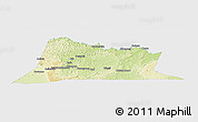 Physical Panoramic Map of Sembe, single color outside