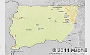 Physical 3D Map of Souanke, desaturated