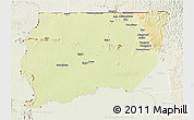 Physical 3D Map of Souanke, lighten