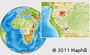 Physical Location Map of Souanke, within the entire country