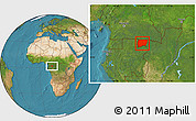 Satellite Location Map of Souanke