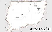 Classic Style Simple Map of Souanke, cropped outside