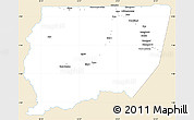 Classic Style Simple Map of Souanke, single color outside