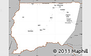 Gray Simple Map of Souanke