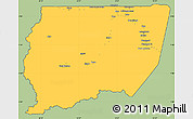 Savanna Style Simple Map of Souanke, cropped outside