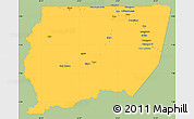 Savanna Style Simple Map of Souanke, single color outside