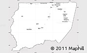 Silver Style Simple Map of Souanke, cropped outside