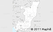 Silver Style Simple Map of Republic of the Congo