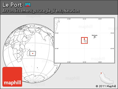 Blank Location Map of Le Port