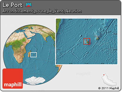 Satellite Location Map of Le Port