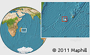 Satellite Location Map of Le Port, highlighted country, within the entire country