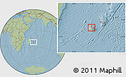 Savanna Style Location Map of Le Port, hill shading